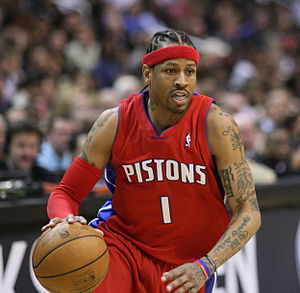 Allen Iverson, of the National Basketball Asso...