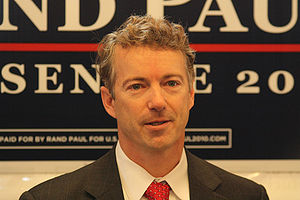 Rand Paul campaigning in Frankfort.