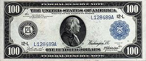 One hundred dollar bill, series 1914